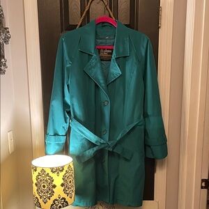 London Fog Teal Trench Coat